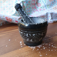 Mortar And Pestle - Black Granite - Pepper Hopper